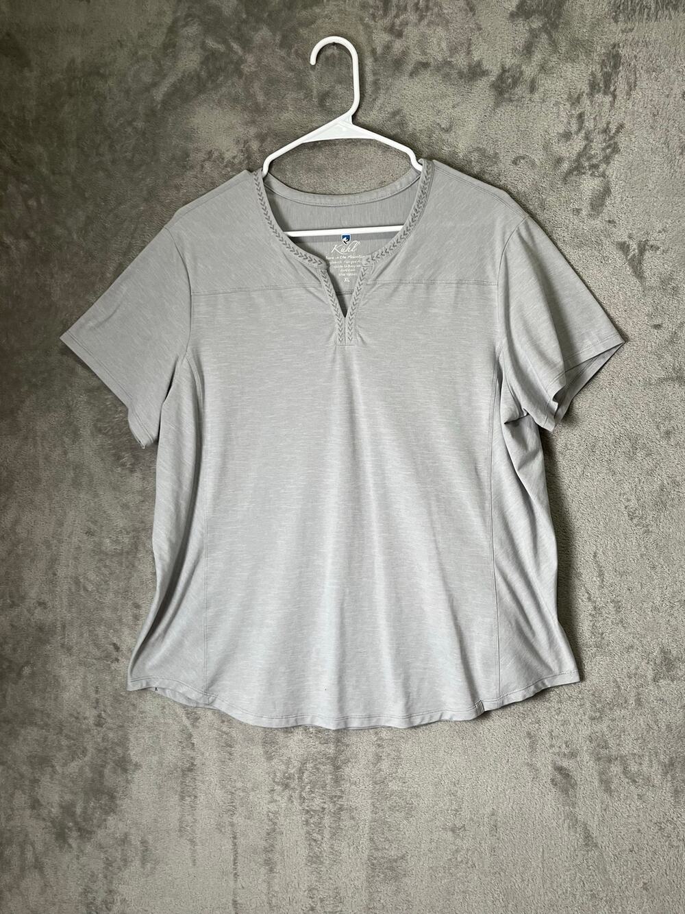 KUHL Allegro Shirt Womens Gray Lightweight Outdoor Hiking Casual Performance Top